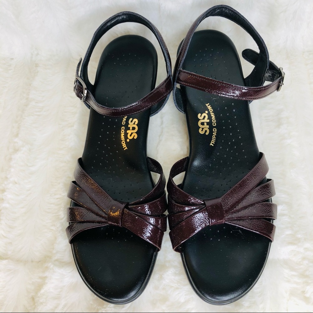 SAS Tripad Comfort Burgundy Strappy Sandals - Picture 8 of 11